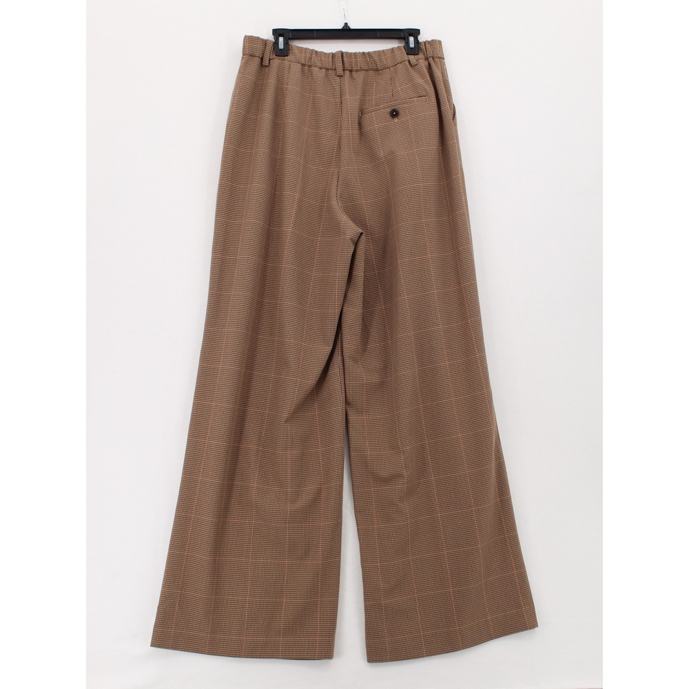 Maeve Anthropologie Avery Pleated Wide Leg Houndstooth Pants size L Tall - Picture 6 of 10